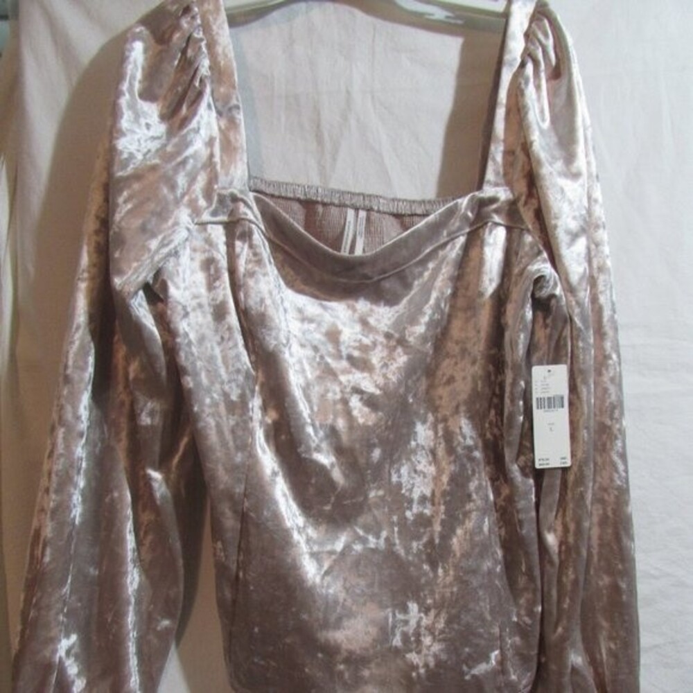 ANTHROPOLOGIE WOMEN'S TOP SIZE L BLUSH NWT OFFICE DATE NIGHT